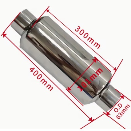 Car exhaust tip stainless steel muffler universal exhaust pipe modification silver single outlet exhaust tip cover wholesale