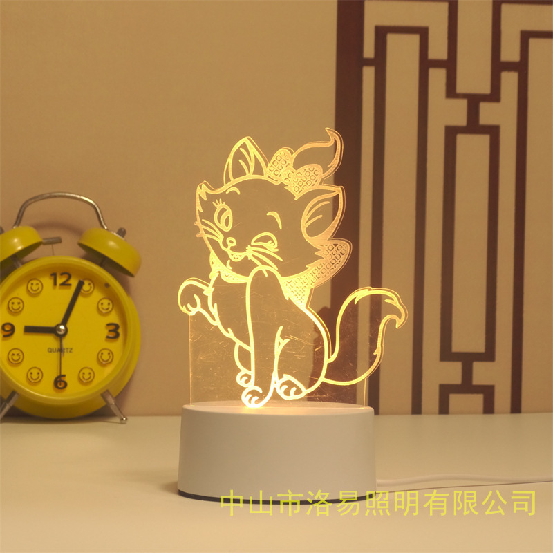 3D lámpara de noche acrílica atmósfera regalos de cabecera atmósfera lámpara de evento regalos al por mayor DIY lámpara de escritorio ideas de Navidad
