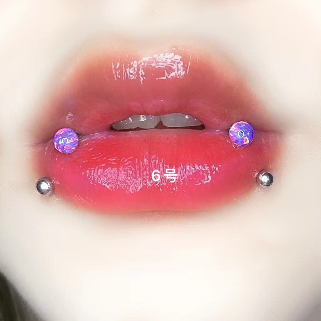 澳寶唇環馬蹄環歐泊唇釘替換釘opal辣妹耳骨釘甜酷人體穿刺飾品