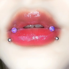 澳寶唇環馬蹄環歐泊唇釘替換釘opal辣妹耳骨釘甜酷人體穿刺飾品