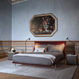 意式极简床架网红床设计师 1.5米 1.8米双人床轻奢艺床现代简约床