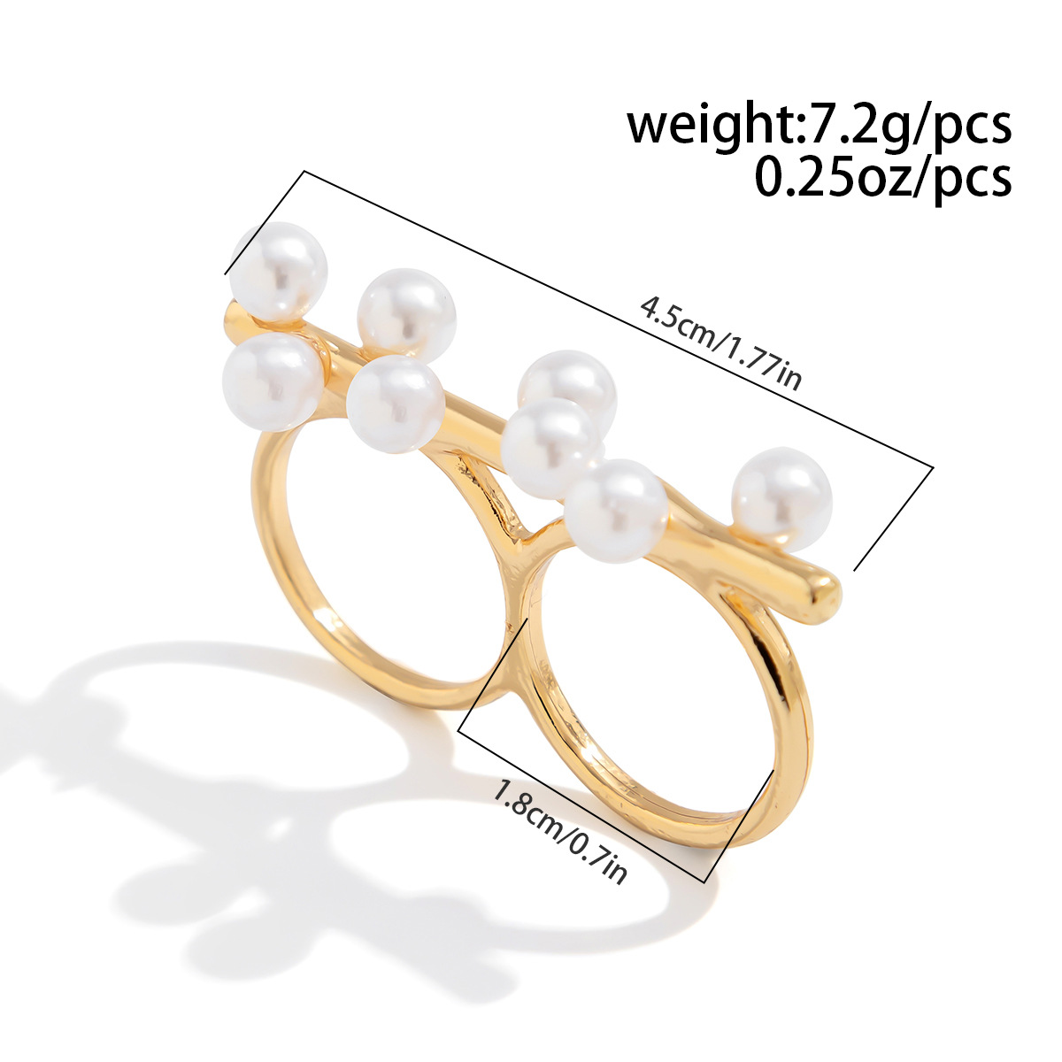 10g Weight Rings Classification Adjustable Ring Size 1 Piece Quantity Holiday Occasion Imitation Pearl, Alloy Material Waves, Flower Pattern 2025 Spring and Summer Season Women's Gender Plating Design Glam, Exaggerated Style Glam Exaggerated Waves Flower Imitation Pearl Alloy Plating Women's Rings 2