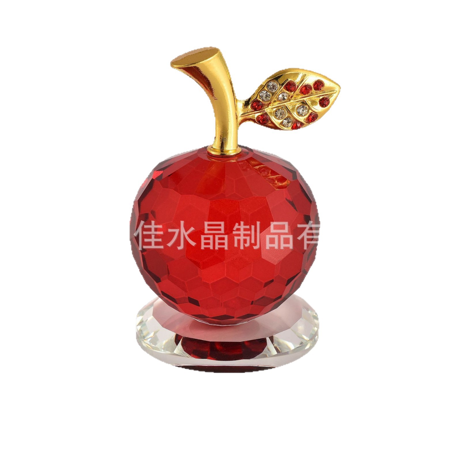 Transfronterizo Amazon cristal manzana decoración de Nochebuena Navidad artesanía de cristal colorido recuerdos de regalo decoración