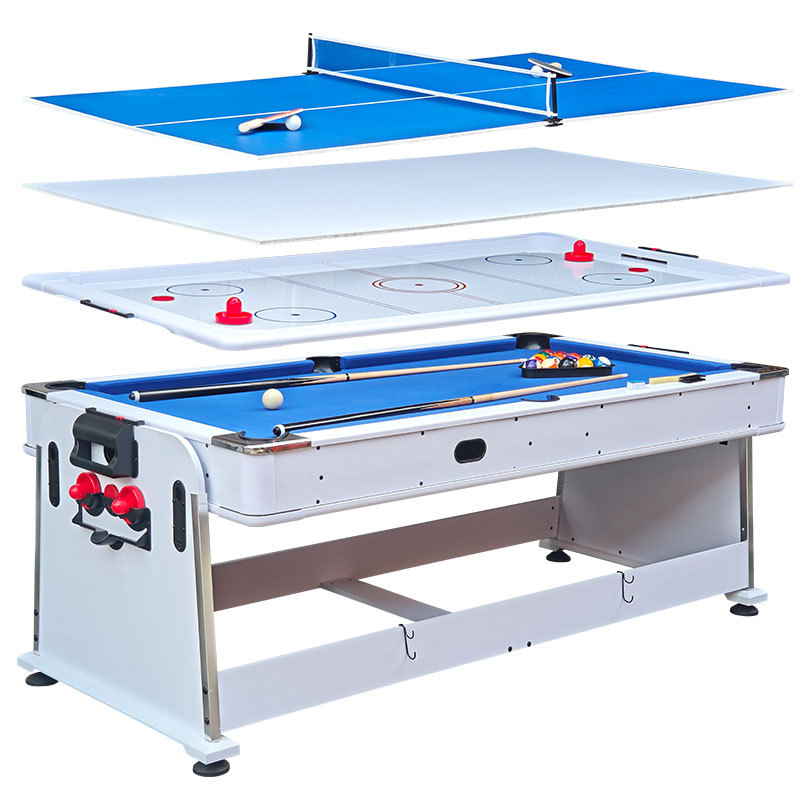 Nuevo multi-funcional 4-en-1 multi-función bola Mesa Flip bola mesa de billar mesa/globo de aire mesa de billar 4in1