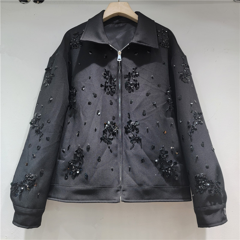 2026 Spring New Heavy Embroidery Beaded Casual Jacket for Women, Loose Fit Versatile Trendy Top 2026 Spring New Heavy Embroidery Beaded Casual Jacket for Women, Loose Fit Versatile Trendy Top