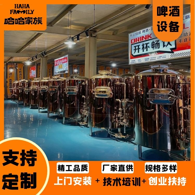 小型酿造啤酒机器 精酿啤酒一体机设备 精酿啤酒配方鲜啤生产机器