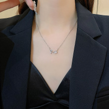 秋冬新款郁金香项链女超仙百搭气质小香风毛衣链高级感锁骨链配饰