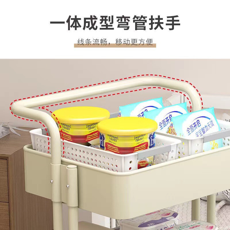 厨房家用可折叠宿舍零食小推车置物架院婴儿用品可批发|undefined