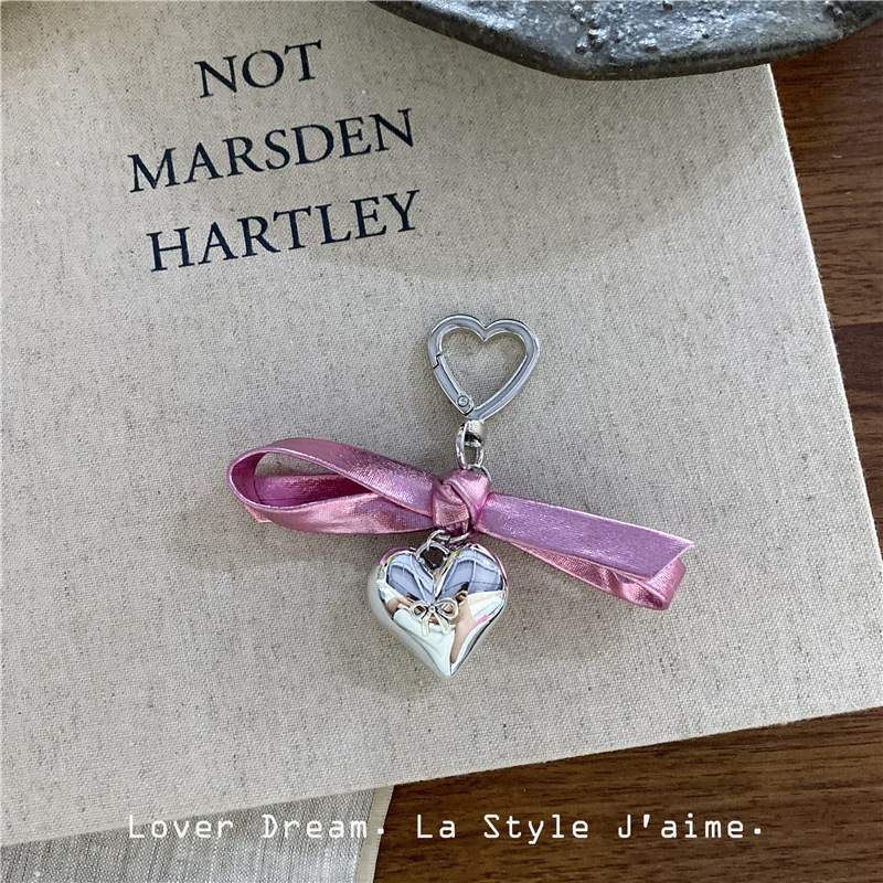 12g Weight Keychain Classification 1 Piece Quantity Holiday, Travel, Daily Occasion Metal Material Heart Shape Pattern Plating Design Elegant, Lady Style 1 Piece Elegant Lady Heart Shape Metal Plating Keychain 13
