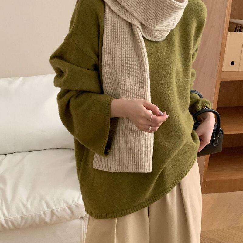 2026 Spring/Summer New Style Casual Loose Round Neck Sweater Minimalist Korean Style Qixi Festival Outfit Women's Top Red