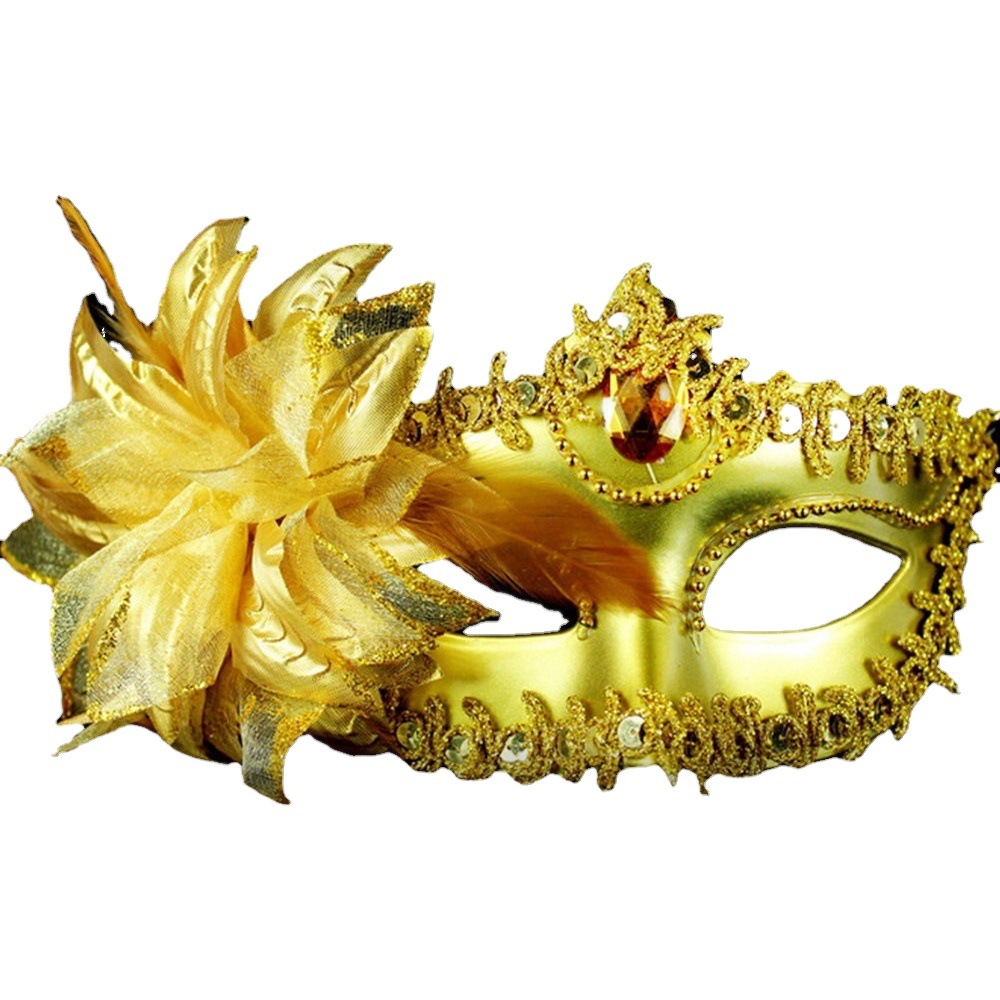 Máscara luminosa caliente transfronteriza Halloween Bola de Navidad fiesta pequeña belleza más lirio flor bola femenina máscara