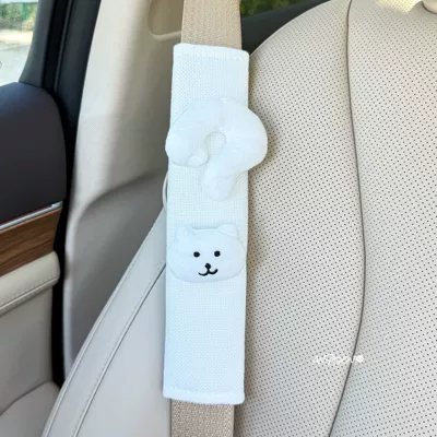 Anti-Strangling and Anti-Wear Protective Covers, Sürətlər qutusu və əl tormozu başlıqları - shoulder-pads-white-linen-question-mark-bear-single