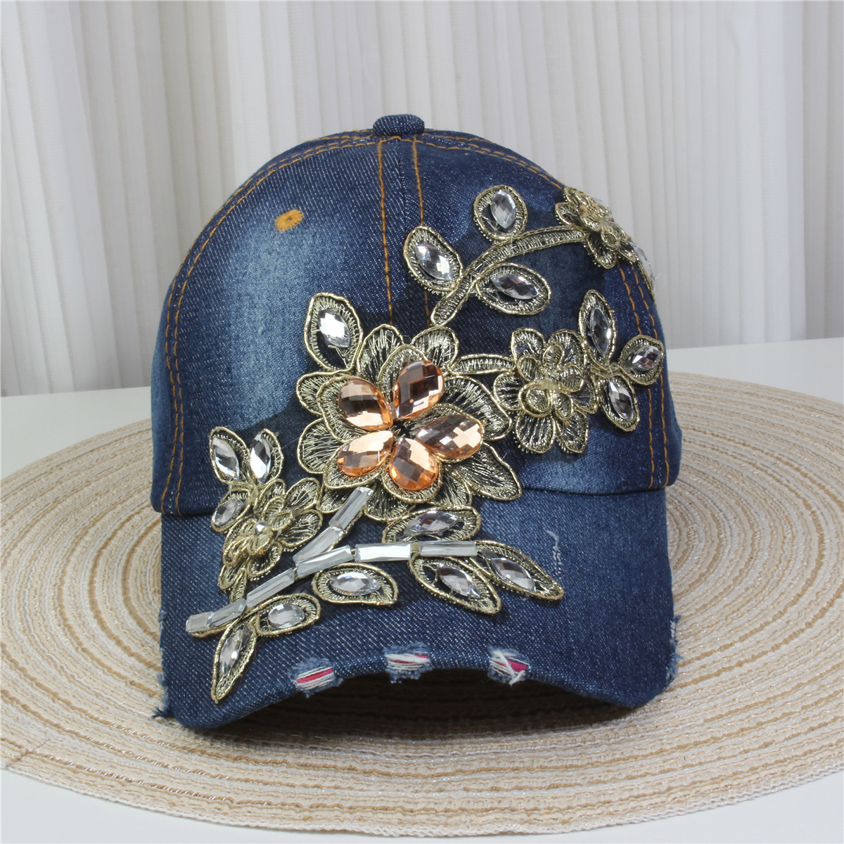 147g Weight Baseball Cap Hats Type Daily, Street Occasion Denim Material Letter, Usa, Butterfly Pattern All Seasons Season Unisex Gender Simple Style, Classic Style Style Curved Eaves Rim Unisex Simple Style Classic Style Letter Usa Butterfly Curved Eaves Baseball Cap 6