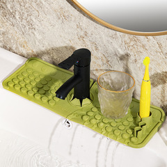 Silicone Drain Mat for Kitchen Sink Home Bathroom Countertop Non-slip Splash Proof Mat Multi-functional Sink Countertop Storage Pad