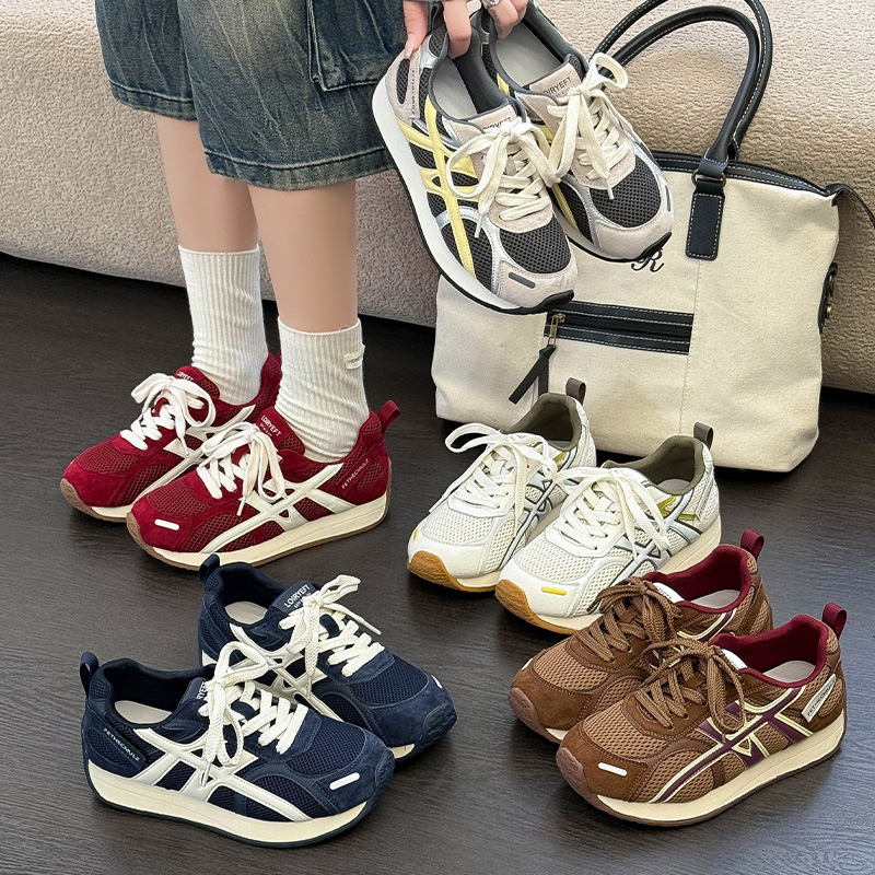 Thick-Soled Mesh Dad Shoes for Women 2025 New Spring and Summer Breathable Height-Increasing Casual Sports Versatile Sneakers Thick-Soled Mesh Dad Shoes for Women 2025 New Spring and Summer Breathable Height-Increasing Casual Sports Versatile Sneakers