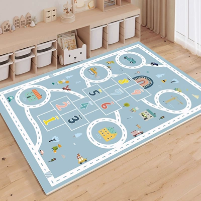 Avtomobil döşəmə paspasları — Game Crystal Velvet Floor Mat - hopscotch-game-80x120cm-crystal-velvet-floor-mat
