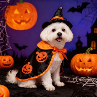 Pet Halloween Costumes Dog Cloak Hat Small and Medium-Sized Dog Clothes Transformation Costume Pet Funny Clothes