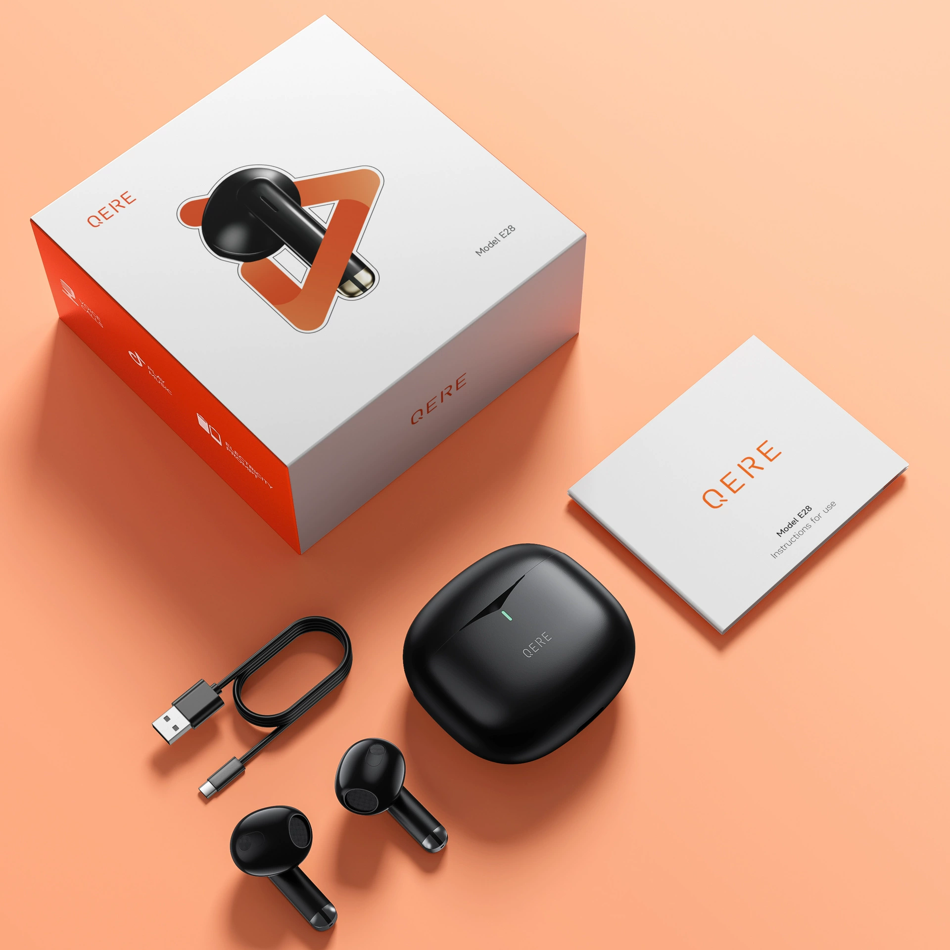 Сверхдлинные наушники QERE, E28, bluetooth, оптом