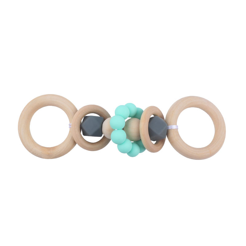 Mordedor creativo de juguete para niños nuevos Anillo Hemu bebé sonajero de mano ejercicio interactivo juguete de fortalecimiento dental palo de molienda