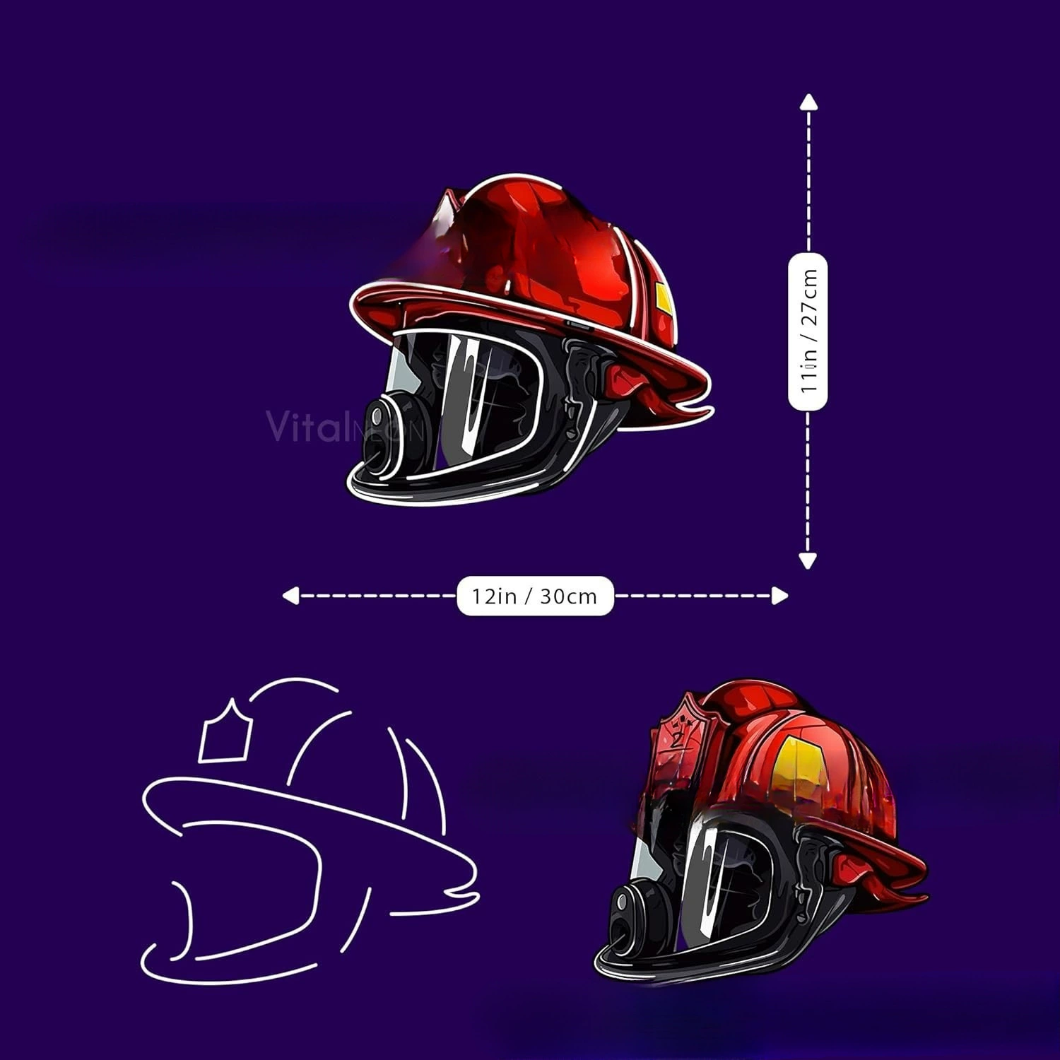 [跨境新款Firefighter Helmet Neon Sign消防员头盔霓虹灯]
