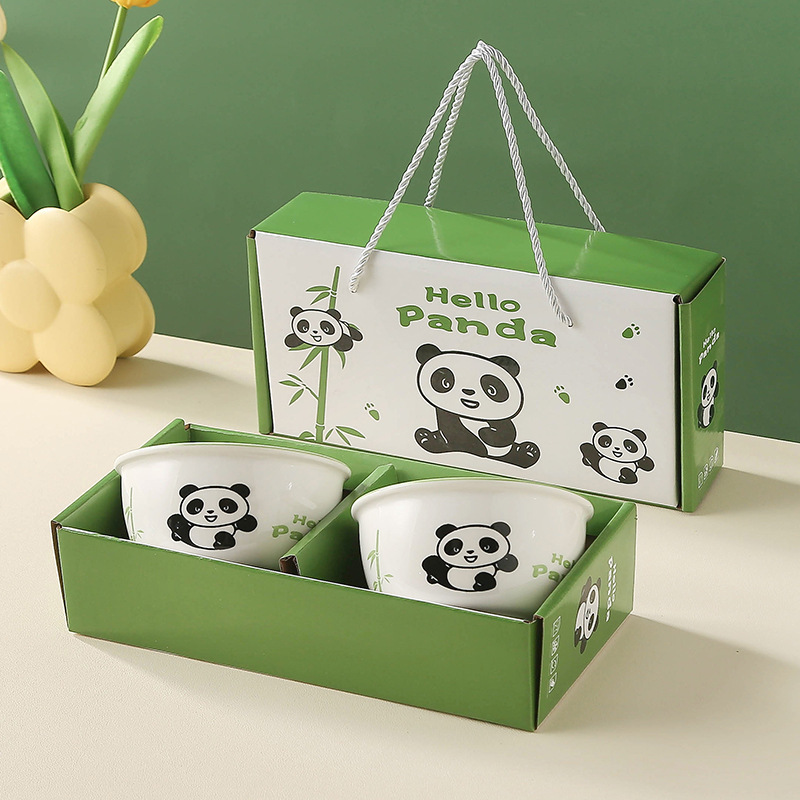 卸売ギフトボウルと食器セット青と白の磁器ボウルセット家庭用ボウルセットセラミックボウルリターンギフト食器食器ギフトボックス|undefined