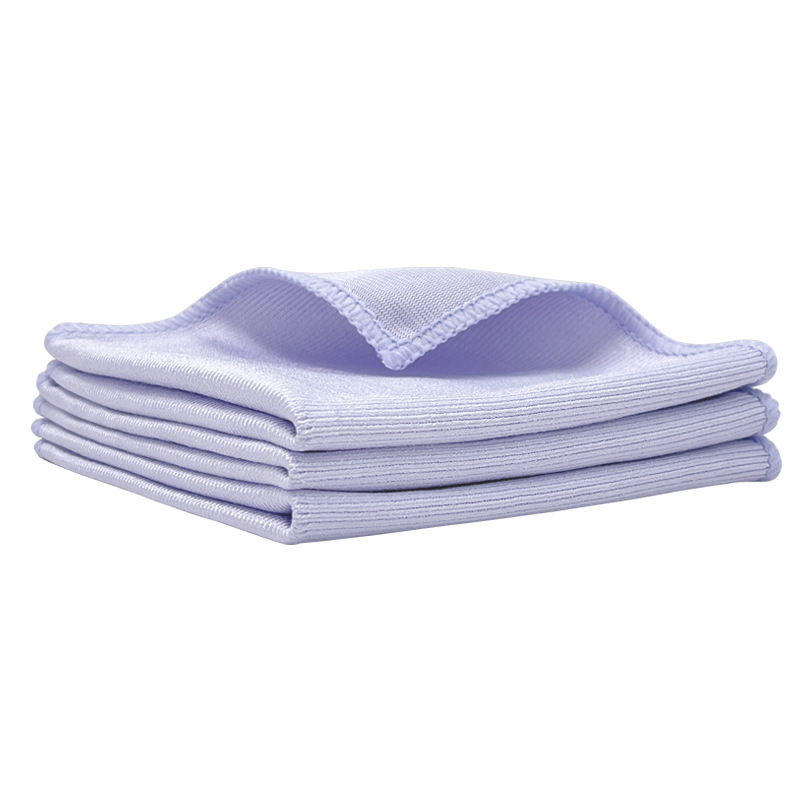 Paño de limpieza de tela de vidrio fibra ultrafina aceite absorbente fuerte eliminación de artefactos de vidrio almohadilla de fregado para el hogar sin costuras