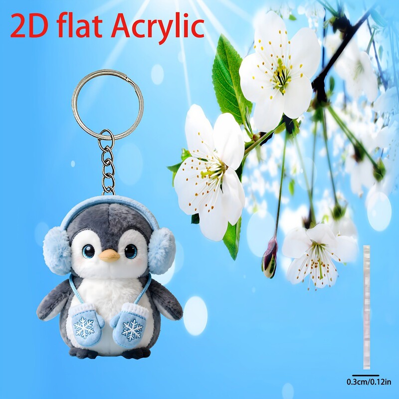 2Dflat Cute Penguin Keychain Key Chain - Personalized Decoration Christmas Design Creative Ornament 2Dflat Cute Penguin Keychain Key Chain - Personalized Decoration Christmas Design Creative Ornament