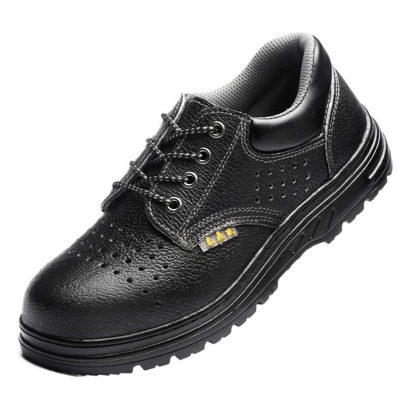 В наличии Поставка Обувь для охраны труда Стальной носок Дышащая Рабочая обувь с защитой от ударов и проколов Мужская обувь из коровьей кожи Износостойкая Нескользящая