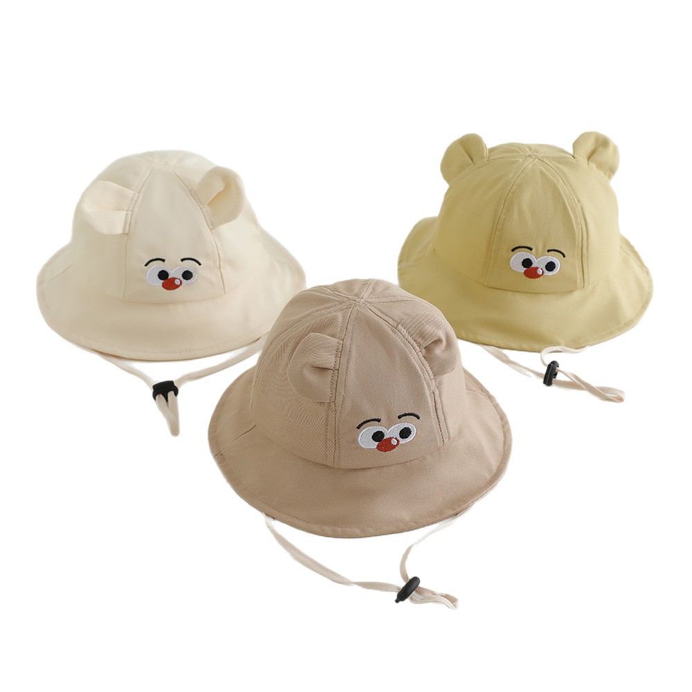 Sombrero de bebé verano súper lindo y lindo sombrero de pescador de bebé para hombres y mujeres modelos de primavera y otoño estilo occidental pequeño mes salir sombrero para el sol