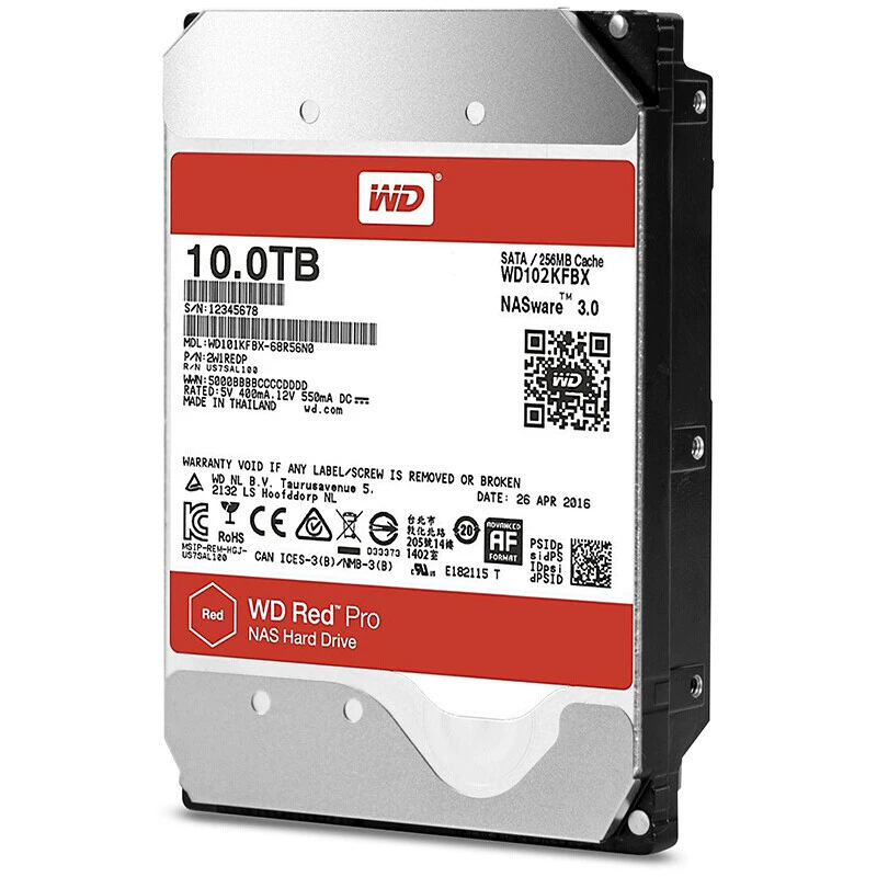 Жесткий диск для сетевого хранилища Western Digital (WD) Red PRO 2/4/6/8/10/16/18/20/22 ТБ