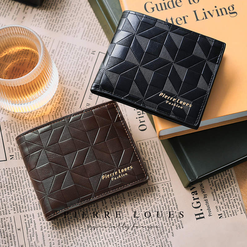 Men's Bags New Men's Wallet Short Multi card Slot Fashion Casual Wallet Men's Business Trifold Horizontal Soft Wallet_voghion.com