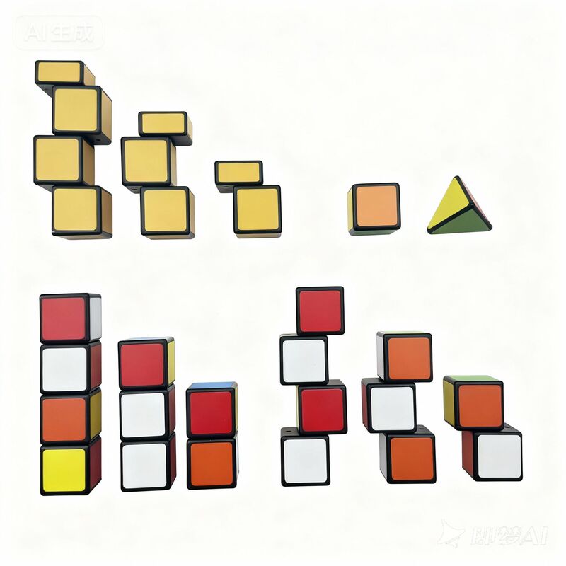 Cross-Border 1X1X1 Cube, 1X1X1 Pyramid, 112, 113, 114 Twisted Mirror Stress Relief Toy Puzzle Dice