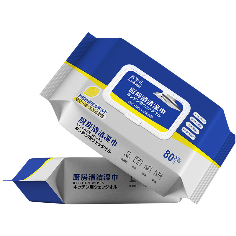 Oem Kitchen Wipes for Removing Grease Stains, One Wipe Cleans, Household Cleaning Manufacturer Customizes Kitchen Strong Grease Remover for Stoves
