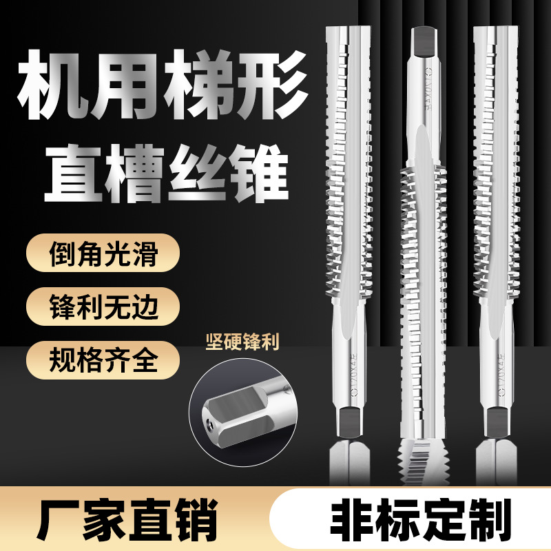 TR直槽梯形丝攻TR8-40高速钢T型机用螺纹丝攻左右牙现货厂家批发