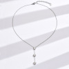 Fashionable pendant heart shaped stainless steel, necklace, accessory, European style, suitable for import, city style