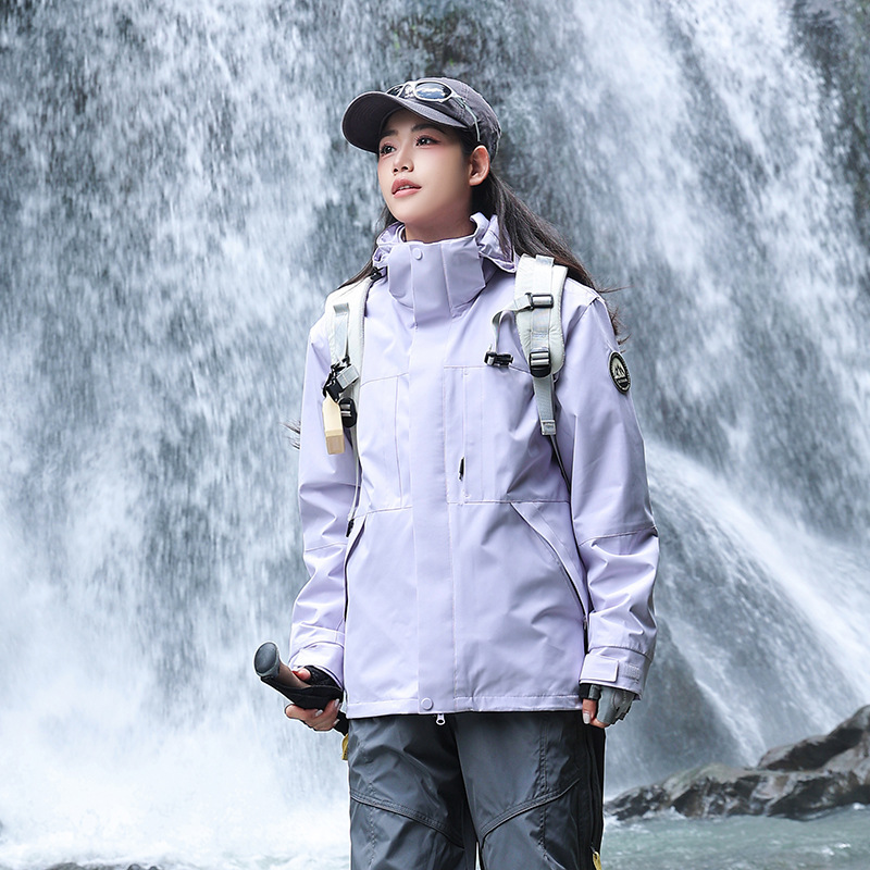 【极境雨】户外三合一冲锋衣防风防雨登山服男女宽松休闲夹克外套|undefined