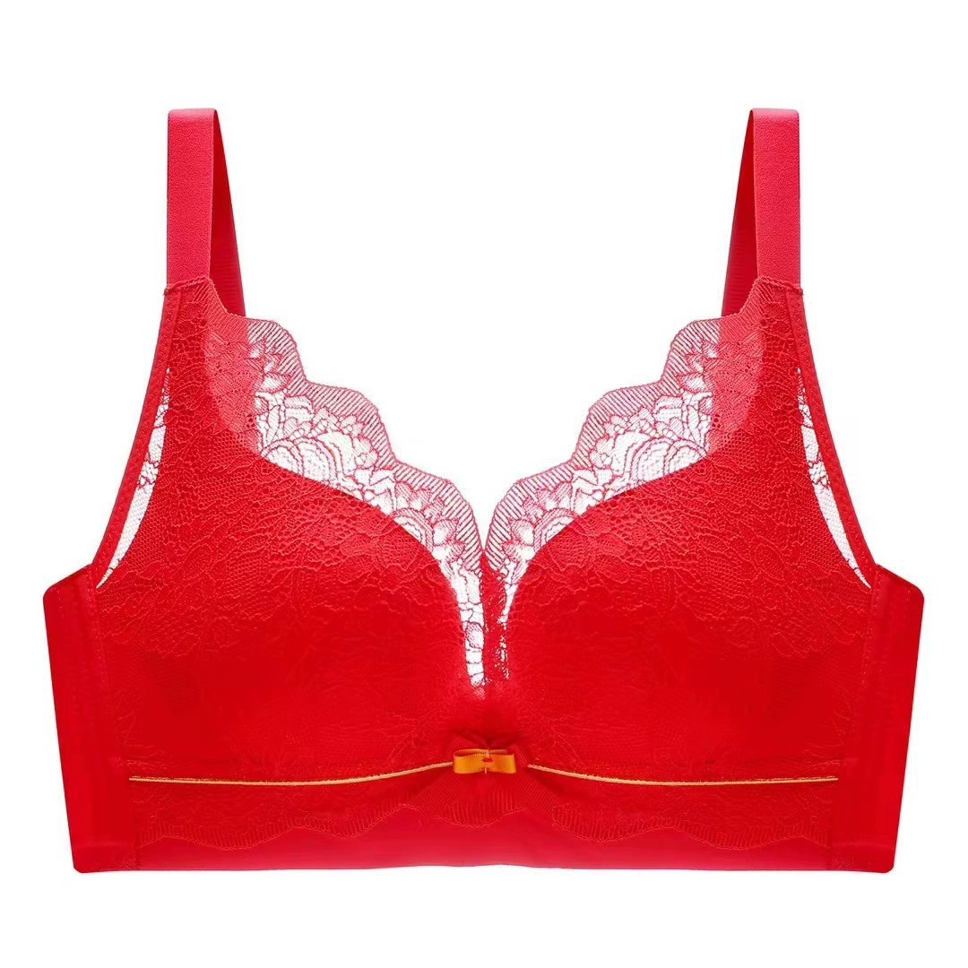 Underwear, latex supporting lace wireless bra