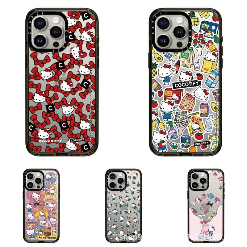 Sanrio Hello Kitty Bow C-Style Case Suitable for iPhone Apple 17 Pro Max Phone Case 14/15 Celebrity Style