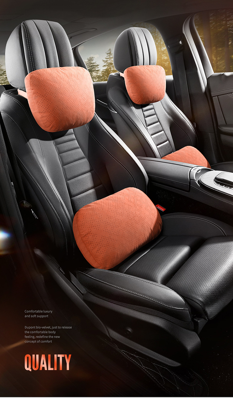 Biological Velvet Headrest, Lumbar Support, Headrest, Car-Mounted Rebound, Comfortable Driving, Long-Term Sitting, Not Tired, Relieving Waist Pressure Wholesale