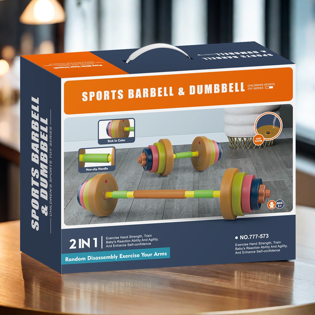 Juguetes de barbell de inyección de plástico transfronterizos para niños indoor y al aire libre para bebés levantamiento de pesas juego de juguetes de entrenamiento deportivo al por mayor