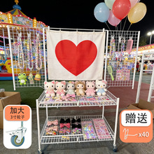 可移动两用便携折叠摆摊网格小推车一秒收夜市促销地摊架摆摊车