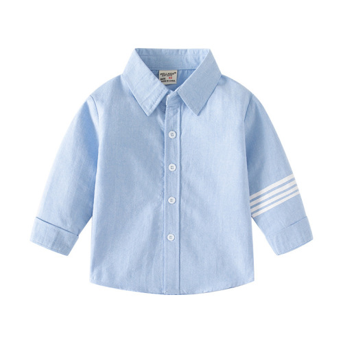 Trendy Fresh Long-Sleeve Shirt with Collar, Comfortable Cotton Children's Shirt, Spring Outing Outdoor Casual Shirt