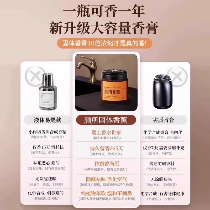 厕所香薰除臭固体香膏空气清新剂卫生间香薰去异味持久留香散香厂|undefined