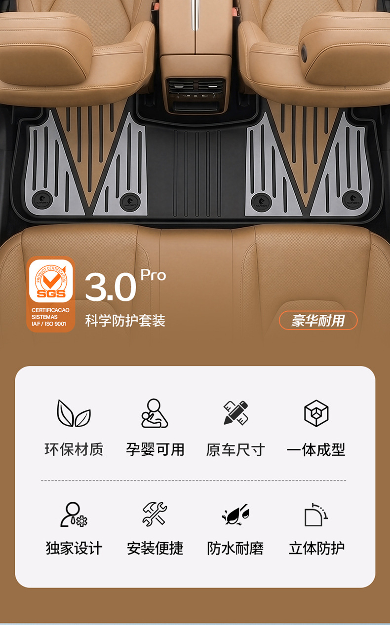 Suitable for Arcfox T1 T5 S5, Special Colorful Tpe Car Floor Mats and Trunk Mats
