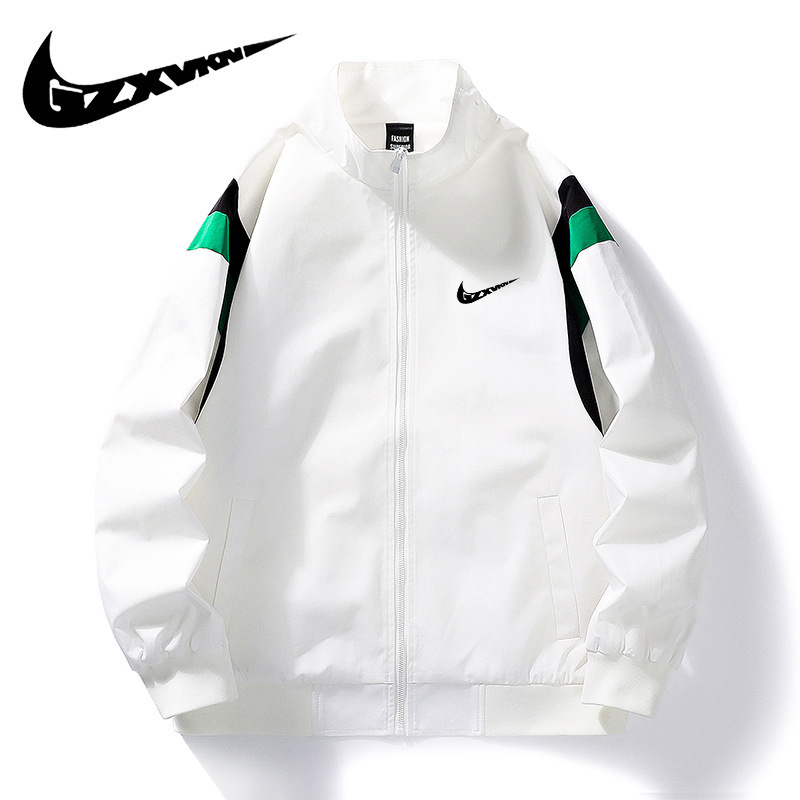Men's 2023 Jacket Men's American Splicing Stand-Up Collar Jacket Men's Trendy Brand Loose Casual Fashion Couple Wear Jacket Women