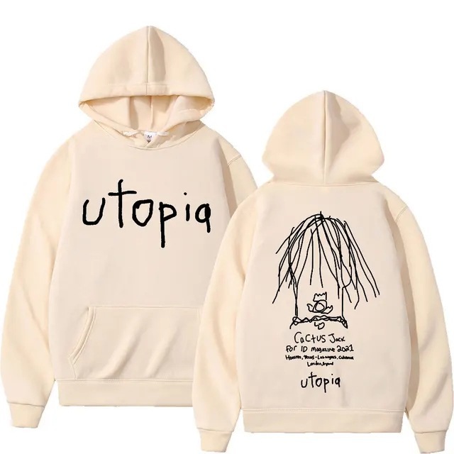 Rapper Cactus Jack Utopia Graphic Hoodie Men Women Fashion n