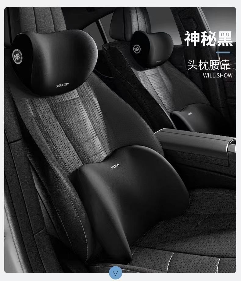Cross-Border Hot-Selling Car Headrest Lumbar Support Car Headrest Neck Pillow Memory Foam Headrest Car Cushion Car Pillow
