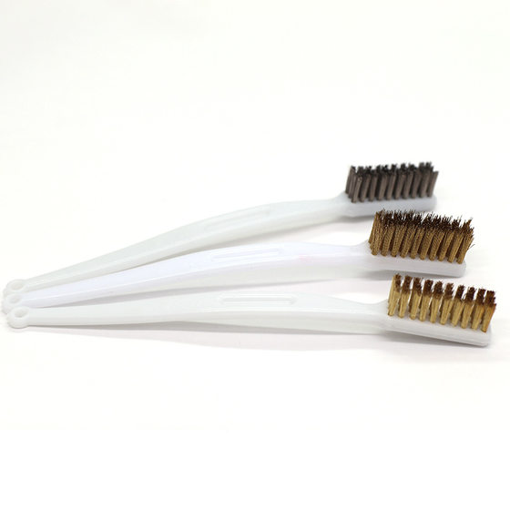 3 rows of stainless steel wire copper wire brush text play small toothbrush paste backing cleaning walnut diamond tools a generation of hair