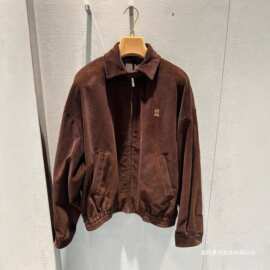 正确版原标现货MU家字母刺绣灯芯绒夹克外套休闲宽松百搭男款