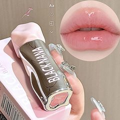 ヌード色の口紅の小さい電球 ~ イチジクの唇の蜜の水の光の潤いはカップの鏡面の唇の釉薬の偽の素顔の口紅をつけにくいです。